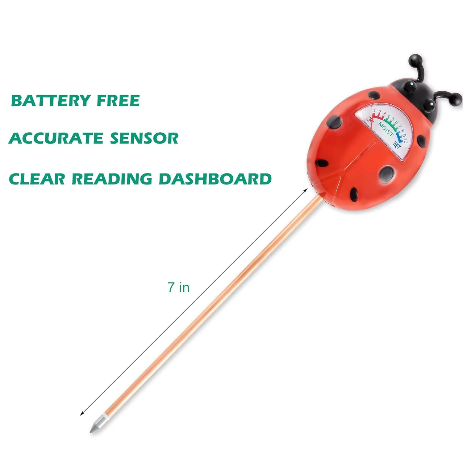 رطوبت سنج خاک Tennedriv Green بسته 2 عددی برای گیاهان آپارتمانی و گیاهان فضای باز، بدون نیاز به باتری رطوبت سنج خاک Tennedriv Green بسته 2 عددی برای گیاهان آپارتمانی و گیاهان فضای باز، بدون نیاز به باتری