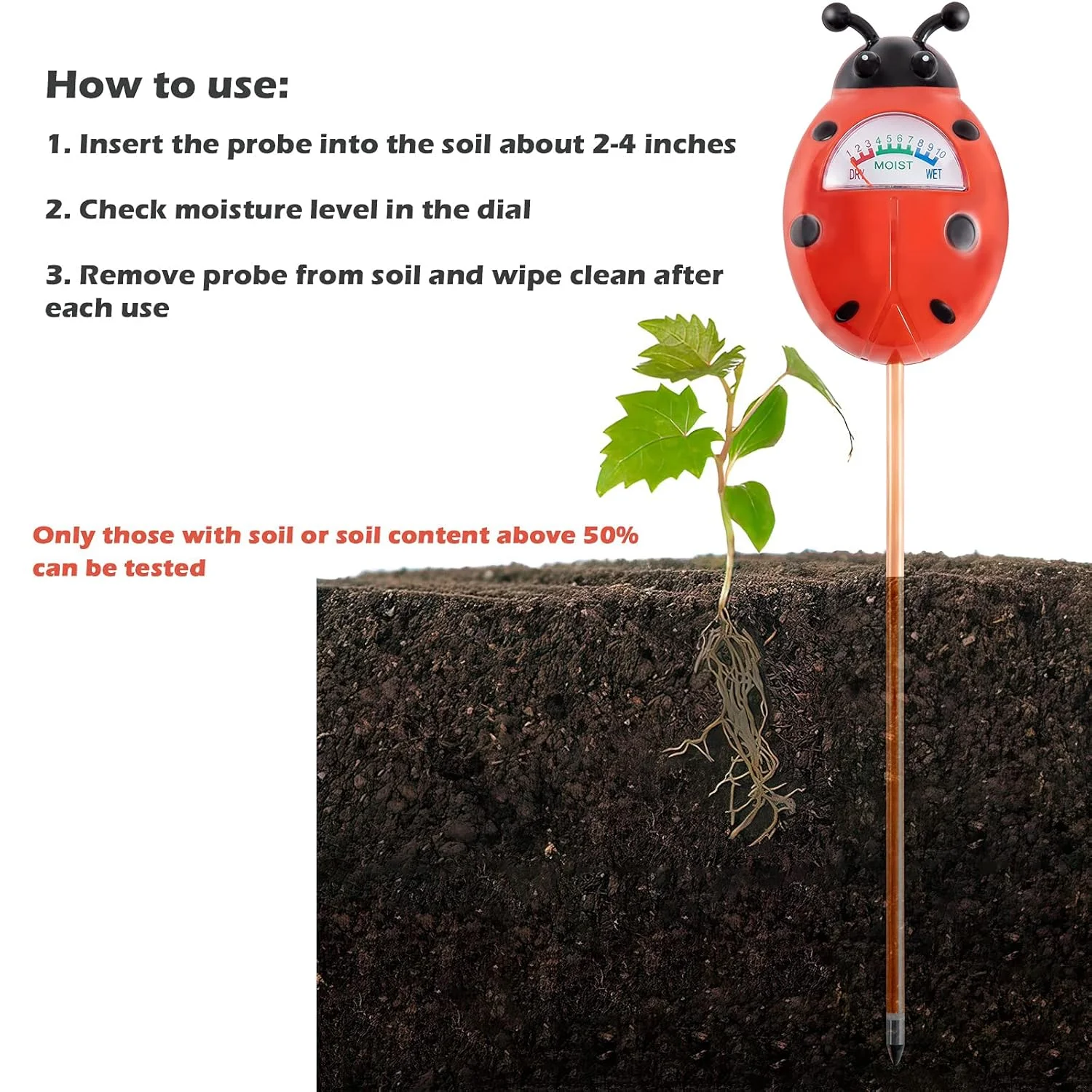 رطوبت سنج خاک Tennedriv Green بسته 2 عددی برای گیاهان آپارتمانی و گیاهان فضای باز، بدون نیاز به باتری رطوبت سنج خاک Tennedriv Green بسته 2 عددی برای گیاهان آپارتمانی و گیاهان فضای باز، بدون نیاز به باتری