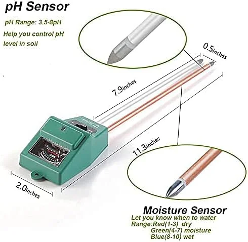 دستگاه سنجش pH خاک با نور خورشیدی - سنسور رطوبت خاک 3 در 1، دستگاه سنجش pH خاک برای کشاورزی و نور خورشیدی، دستگاه سنجش رطوبت برای گیاهان، تستر اسیدیته (دستگاه سنجش خاک 3 در 1) دستگاه سنجش pH خاک با نور خورشیدی - سنسور رطوبت خاک 3 در 1، دستگاه سنجش pH خاک برای کشاورزی و نور خورشیدی، دستگاه سنجش رطوبت برای گیاهان، تستر اسیدیته (دستگاه سنجش خاک 3 در 1)