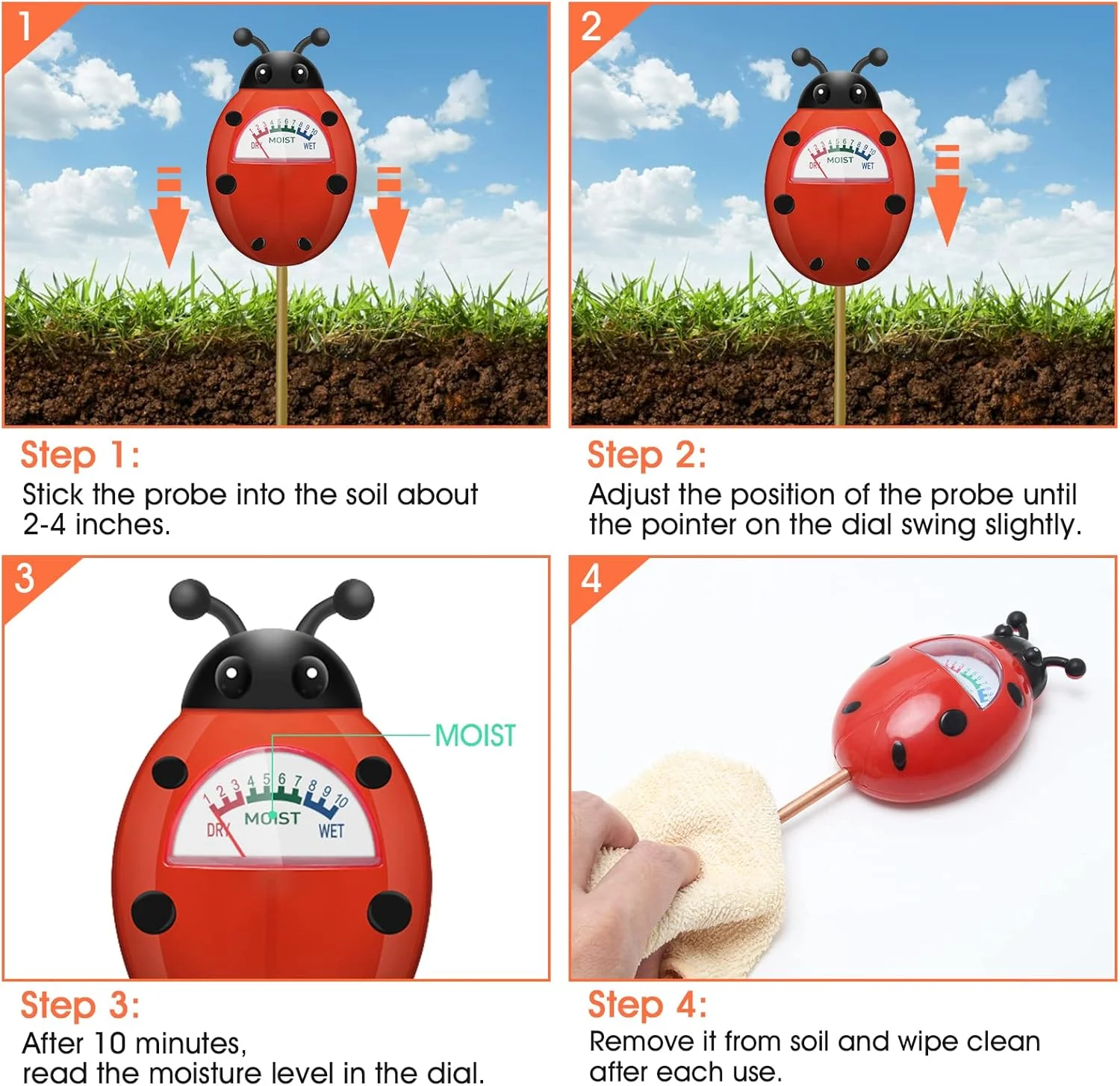 رطوبت سنج خاک UNIWA، رطوبت سنج گیاه، سنسور رطوبت سنج خاک برای باغبانی، کشاورزی، گیاهان داخلی و خارجی رطوبت سنج خاک UNIWA، رطوبت سنج گیاه، سنسور رطوبت سنج خاک برای باغبانی، کشاورزی، گیاهان داخلی و خارجی