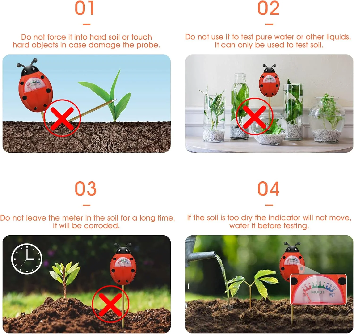 رطوبت سنج خاک UNIWA، رطوبت سنج گیاه، سنسور رطوبت سنج خاک برای باغبانی، کشاورزی، گیاهان داخلی و خارجی رطوبت سنج خاک UNIWA، رطوبت سنج گیاه، سنسور رطوبت سنج خاک برای باغبانی، کشاورزی، گیاهان داخلی و خارجی