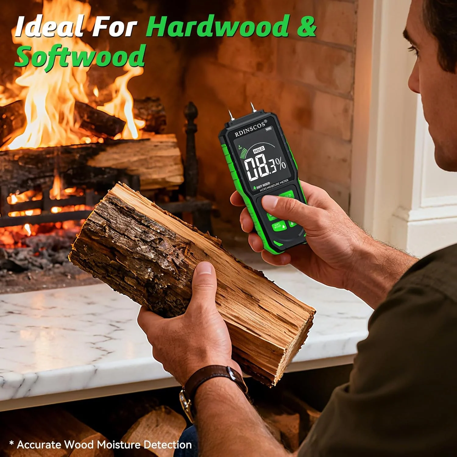 رطوبت سنج چوب RDINSCOS با صفحه نمایش رنگی و قابلیت شارژ برای چوب، دیوار و مصالح ساختمانی رطوبت سنج چوب RDINSCOS با صفحه نمایش رنگی و قابلیت شارژ برای چوب، دیوار و مصالح ساختمانی