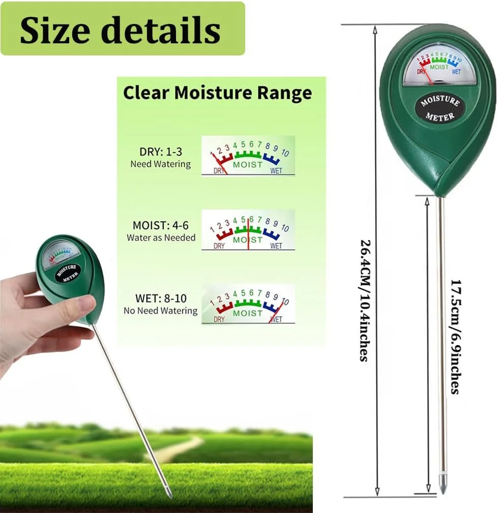 رطوبت سنج خاک، تستر رطوبت کشاورزی باغ، تستر دقیق خاک، تستر رطوبت زمین برای باغ، گیاهان داخلی و خارجی، چمنزارها، مزارع (بدون نیاز به باتری) رطوبت سنج خاک، تستر رطوبت کشاورزی باغ، تستر دقیق خاک، تستر رطوبت زمین برای باغ، گیاهان داخلی و خارجی، چمنزارها، مزارع (بدون نیاز به باتری)