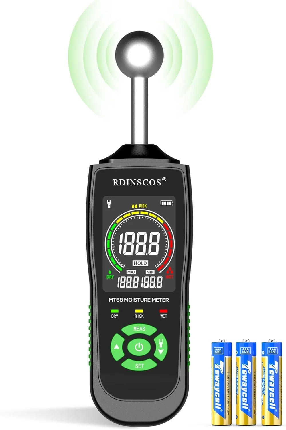 رطوبت سنج دیواری شارژی، رطوبت سنج چوب، رطوبت سنج دیجیتال حرفه ای برای چوب، دیوارها و کف (MT36) رطوبت سنج دیواری شارژی، رطوبت سنج چوب، رطوبت سنج دیجیتال حرفه ای برای چوب، دیوارها و کف (MT36)