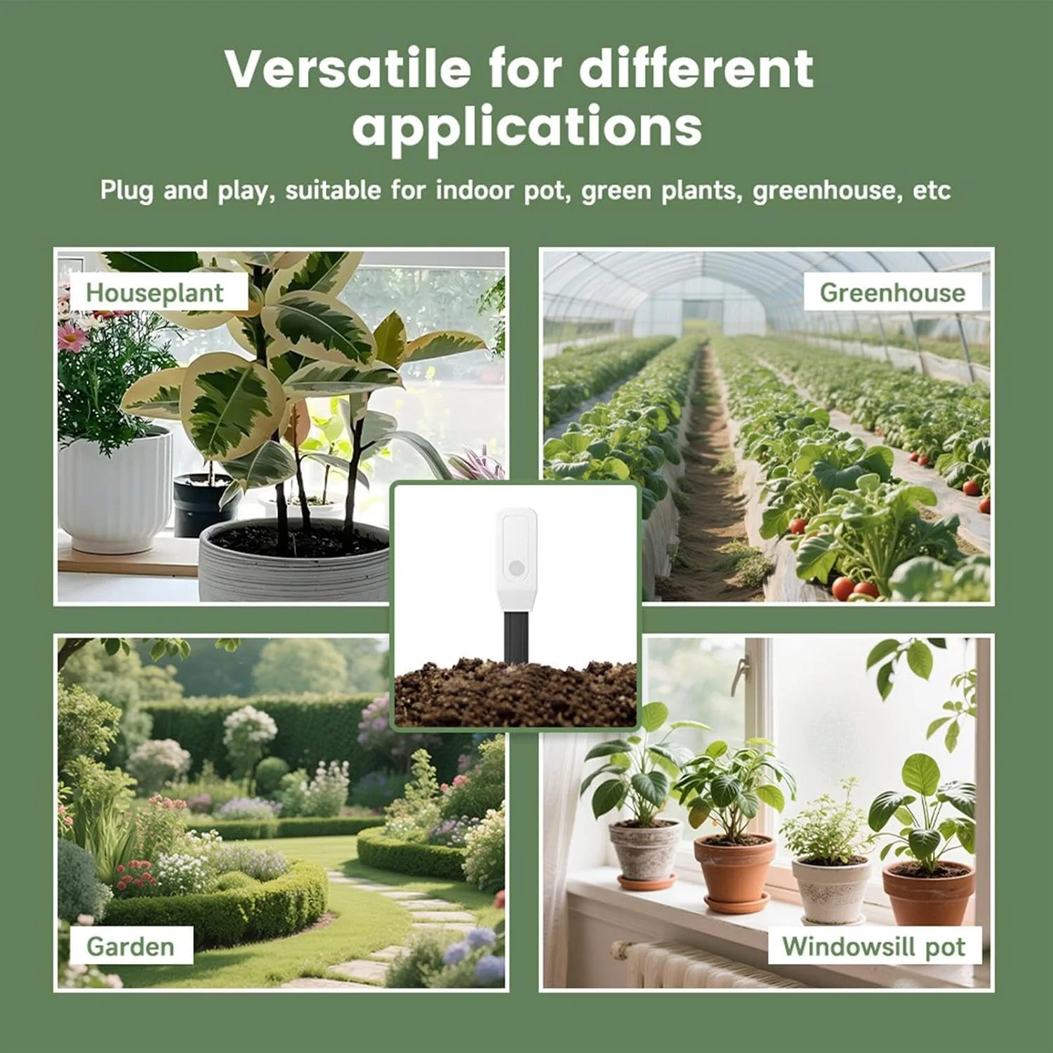 رطوبت سنج خاک گیاه | سنسور رطوبت کشاورزی - رطوبت سنج بی سیم خاک برای محوطه سازی، باغ، کشاورزی، چمن، سبزیجات، مزرعه رطوبت سنج خاک گیاه | سنسور رطوبت کشاورزی - رطوبت سنج بی سیم خاک برای محوطه سازی، باغ، کشاورزی، چمن، سبزیجات، مزرعه