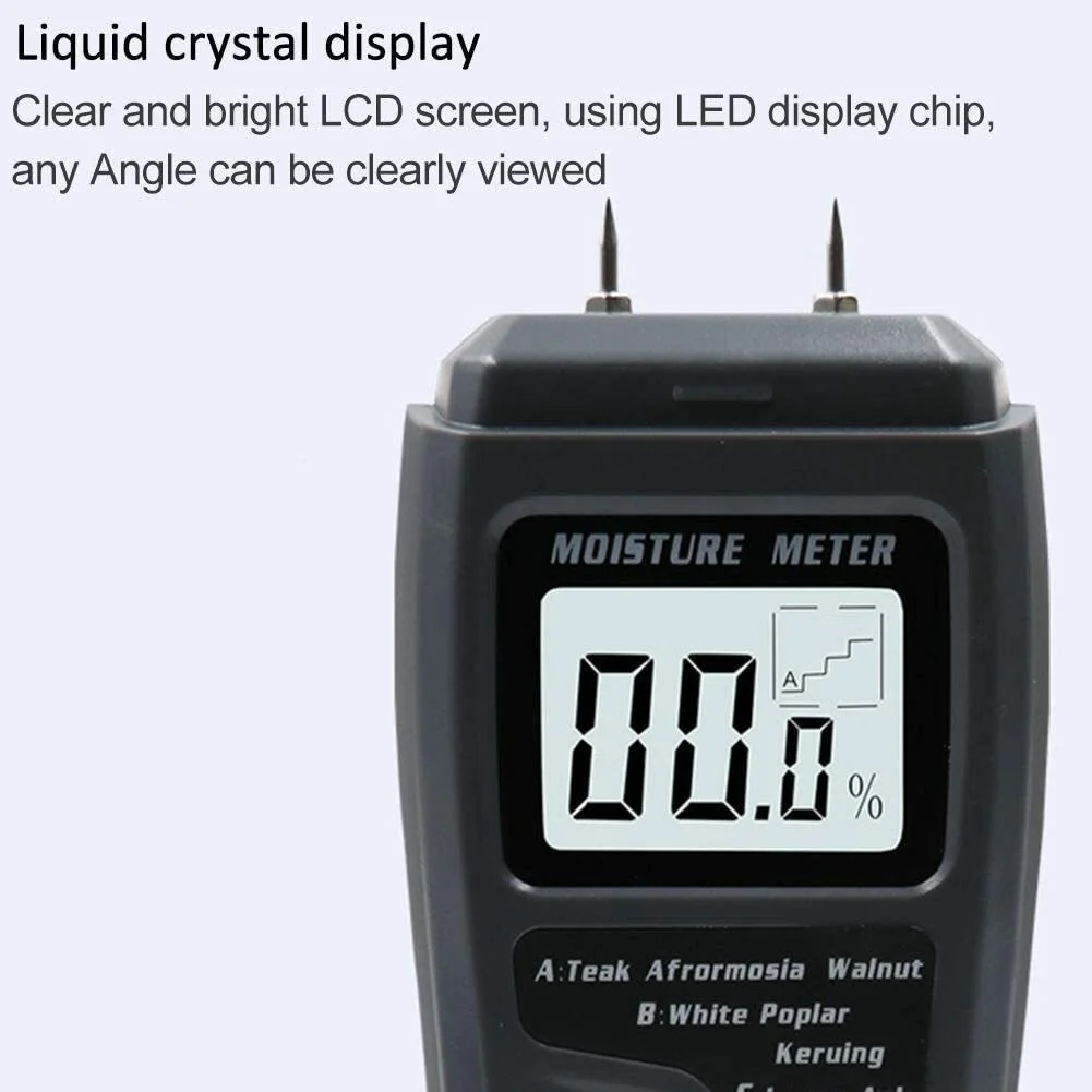 رطوبت سنج دیجیتال LCD مدل JJJ Originaltree برای چوب، هیزم و دیوار خشک - باتری شامل نمی شود