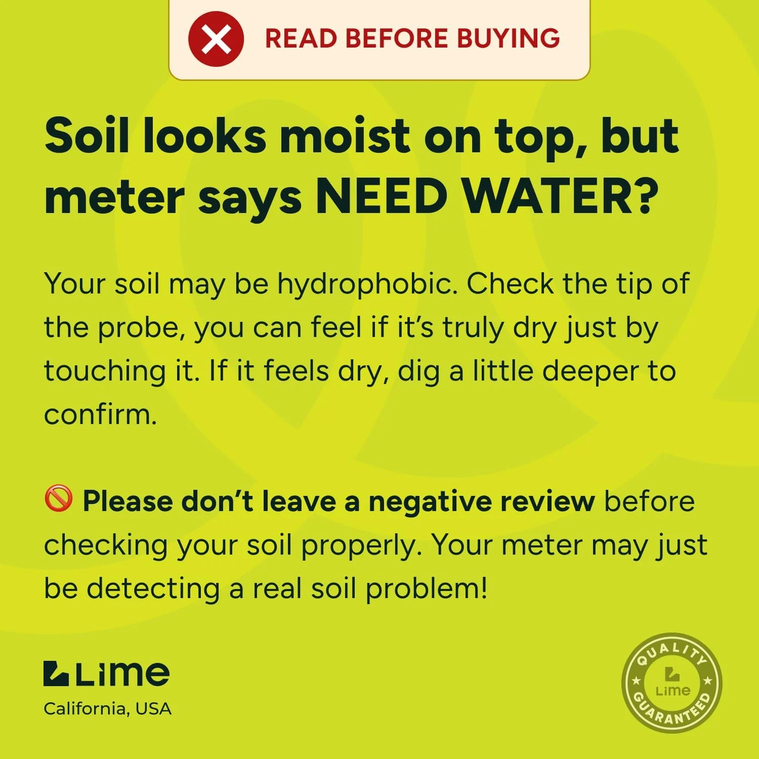 رطوبت سنج خاک Craft911 برای گیاهان - رطوبت سنج گیاه برای گیاهان آپارتمانی | هیدرومتر برای گیاهان | تستر آب برای گیاهان | مناسب برای کشاورزی، گیاهان داخلی و خارجی