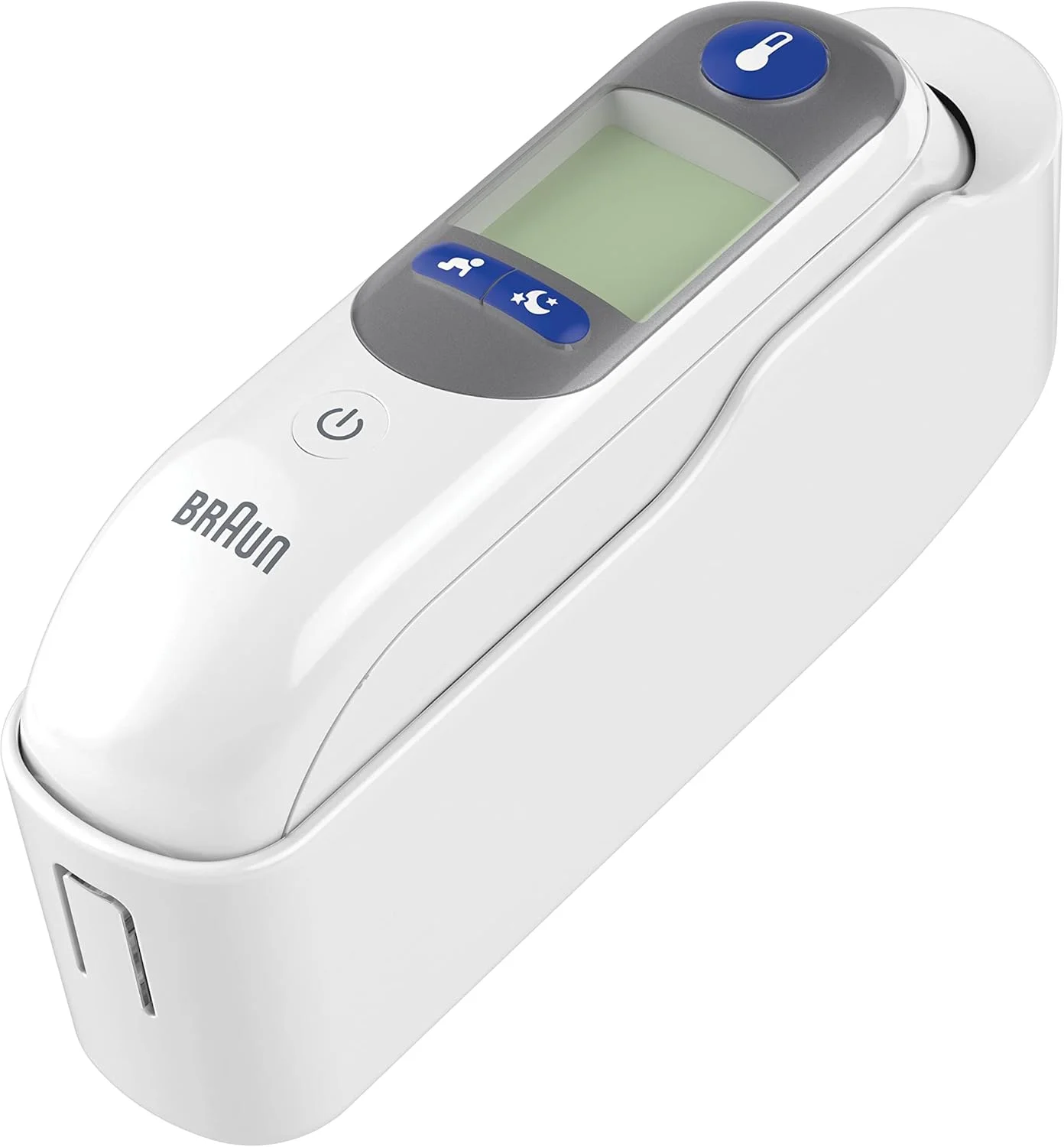 دماسنج گوش براون مدل IRT 6525 Healthcare ThermoScan 7 با فناوری Age Precision (دقیق، راحت، غربالگری دما، تب، سریع، آسان برای استفاده) و حالت شب