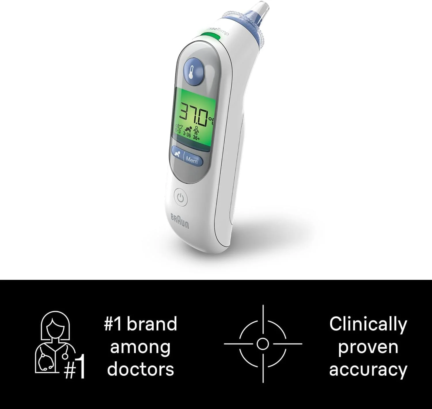 دماسنج گوش ترمواسکن 7 براون، دقت سنی با کدگذاری رنگی - IRT 6520 سفید