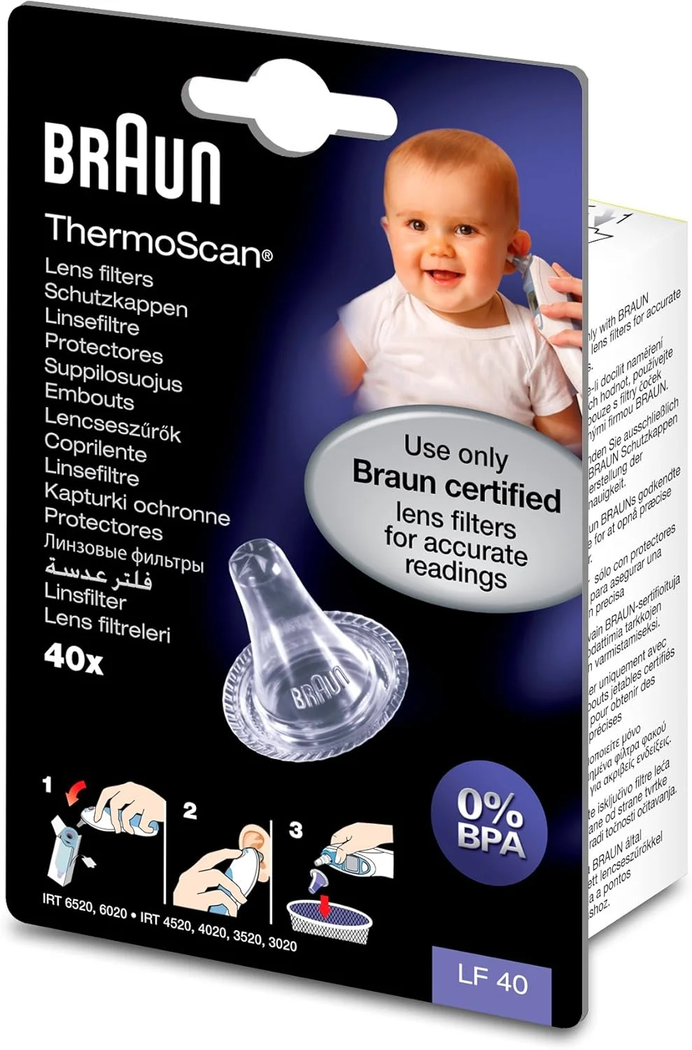 روکش دماسنج گوش براون مدل ThermoScan، بسته 40 عددی روکش دماسنج گوش براون مدل ThermoScan، بسته 40 عددی