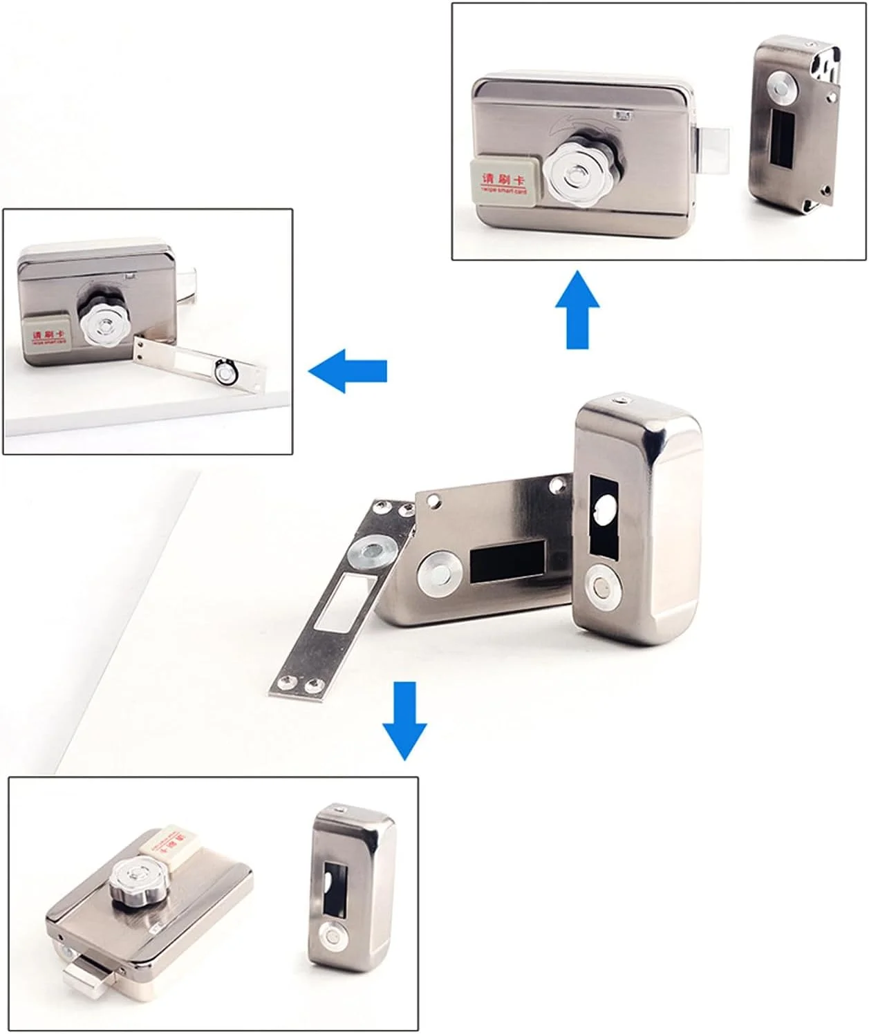 قفل درب ضد سرقت الکترونیکی، سیستم کنترل دسترسی بدون کلید با 2 ریموت کنترل برای امنیت مسکونی و تجاری