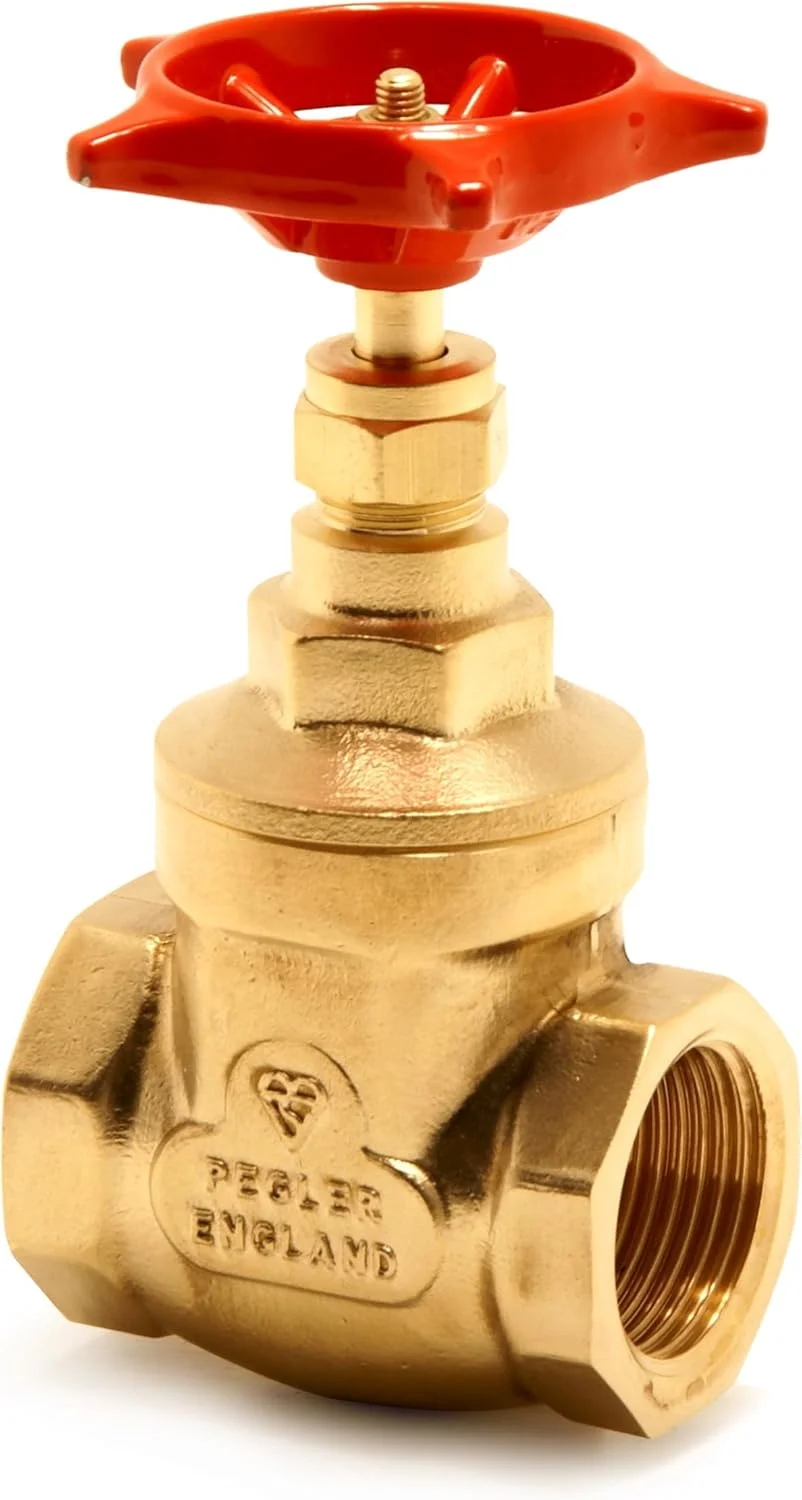 شیر دروازه ای برنجی با دسته چرخشی قرمز، کنترل لوله کشی سنگین (4 اینچ) شیر دروازه ای برنجی با دسته چرخشی قرمز، کنترل لوله کشی سنگین (4 اینچ)