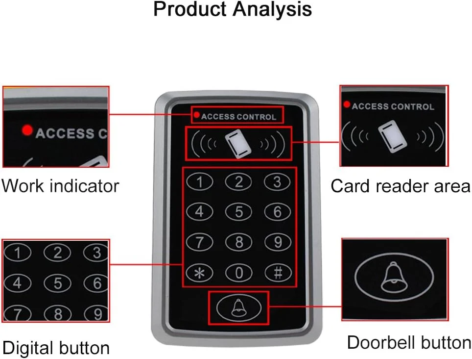 کیت سیستم کنترل دسترسی درب Diginex HFeng با کنترلر RFID 125KHz به همراه منبع تغذیه + قفل مغناطیسی ضد آب 180 کیلوگرمی + 20 کارت کیت سیستم کنترل دسترسی درب Diginex HFeng با کنترلر RFID 125KHz به همراه منبع تغذیه + قفل مغناطیسی ضد آب 180 کیلوگرمی + 20 کارت