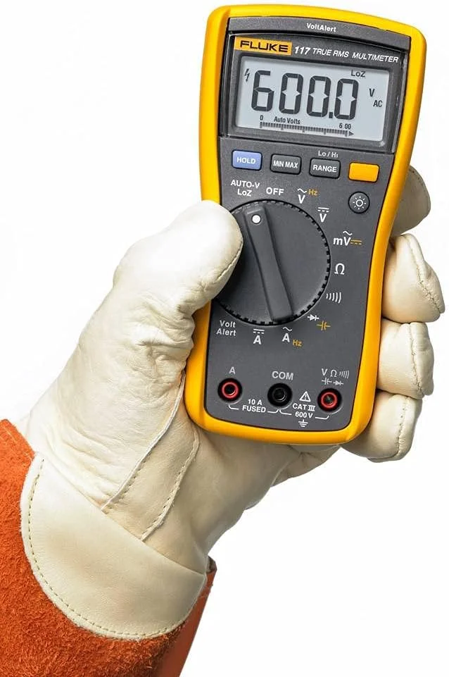 فلوک 117 - مولتی متر دیجیتال برق کاران، سری 110، 6000 شمارش، مقدار موثر واقعی، محدوده خودکار، محدوده دستی، 3.5 رقم فلوک 117 - مولتی متر دیجیتال برق کاران، سری 110، 6000 شمارش، مقدار موثر واقعی، محدوده خودکار، محدوده دستی، 3.5 رقم