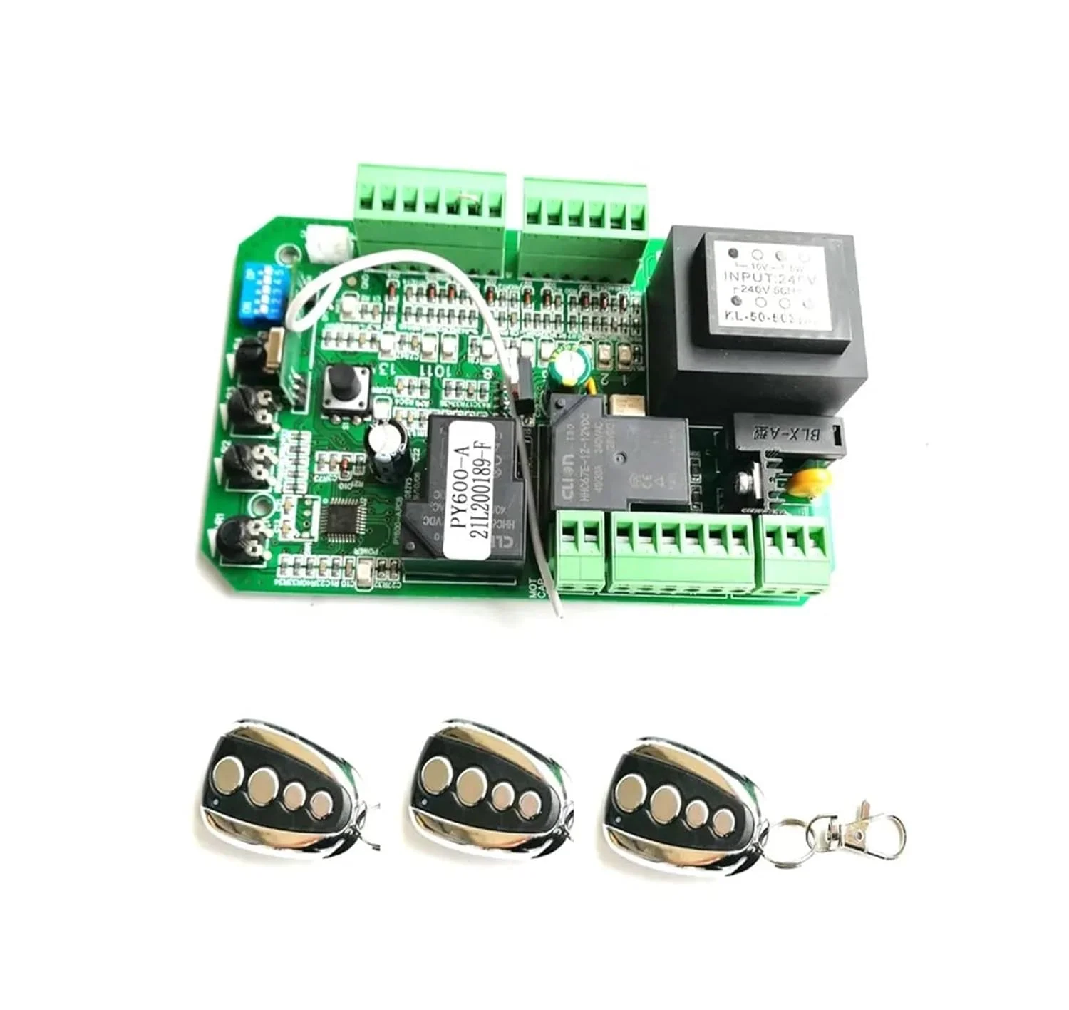 موتور درب کشویی، کنترلر موتور درب کشویی، برد مدار چاپی، برد کنترل الکترونیکی PY600ACL SL1500AC (کیت 3 ریموت کنترل - 01) موتور درب کشویی، کنترلر موتور درب کشویی، برد مدار چاپی، برد کنترل الکترونیکی PY600ACL SL1500AC (کیت 3 ریموت کنترل - 01)