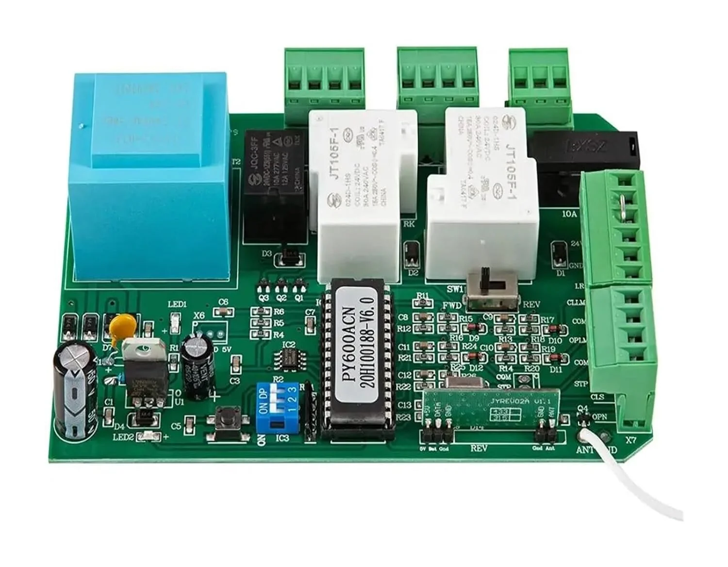 موتور درب کشویی، بازکننده درب کشویی با سوییچ فنری NC، برد موتور، برد مدار الکتریکی، کارت کنترل مدل های Sl600 Py600 Py800 Sl1500 (کیت 4 ریموت کنترل) موتور درب کشویی، بازکننده درب کشویی با سوییچ فنری NC، برد موتور، برد مدار الکتریکی، کارت کنترل مدل های Sl600 Py600 Py800 Sl1500 (کیت 4 ریموت کنترل)