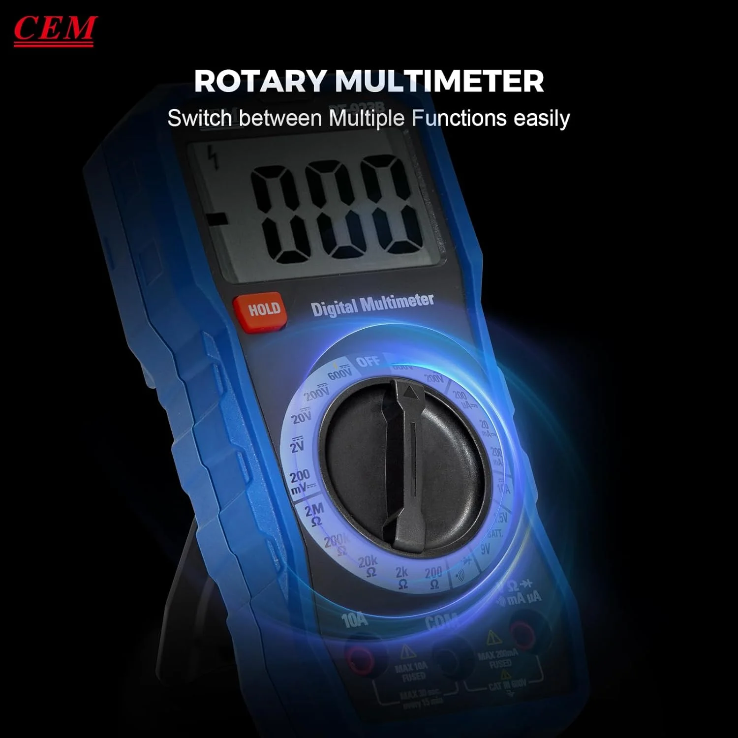 مولتی متر دیجیتال CEM TRMS 2000 با قابلیت تنظیم خودکار، مولتی متر با دقت 0.5٪ DC و 0.8٪ مقاومت، تستر ولتاژ برای جریان AC/DC، مقاومت، پیوستگی، دیود برای مصارف خانگی و صنعتی مولتی متر دیجیتال CEM TRMS 2000 با قابلیت تنظیم خودکار، مولتی متر با دقت 0.5٪ DC و 0.8٪ مقاومت، تستر ولتاژ برای جریان AC/DC، مقاومت، پیوستگی، دیود برای مصارف خانگی و صنعتی