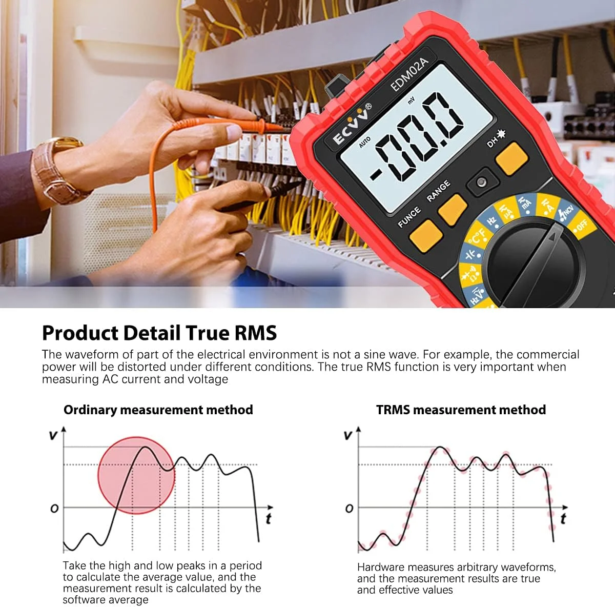مولتی متر دیجیتال رنج خودکار NCV با جریان 10 آمپر و ولت متر 600 ولت با نور پس زمینه LCD ابزار اندازه گیری خانگی مولتی متر دیجیتال رنج خودکار NCV با جریان 10 آمپر و ولت متر 600 ولت با نور پس زمینه LCD ابزار اندازه گیری خانگی
