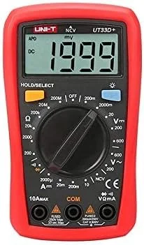 مولتی متر دیجیتال یونی تی مدل Ut33D+ با قابلیت تنظیم خودکار، اندازه کف دست، ولت متر AC DC، آمپرمتر، مقاومت و خازن سنج مولتی متر دیجیتال یونی تی مدل Ut33D+ با قابلیت تنظیم خودکار، اندازه کف دست، ولت متر AC DC، آمپرمتر، مقاومت و خازن سنج