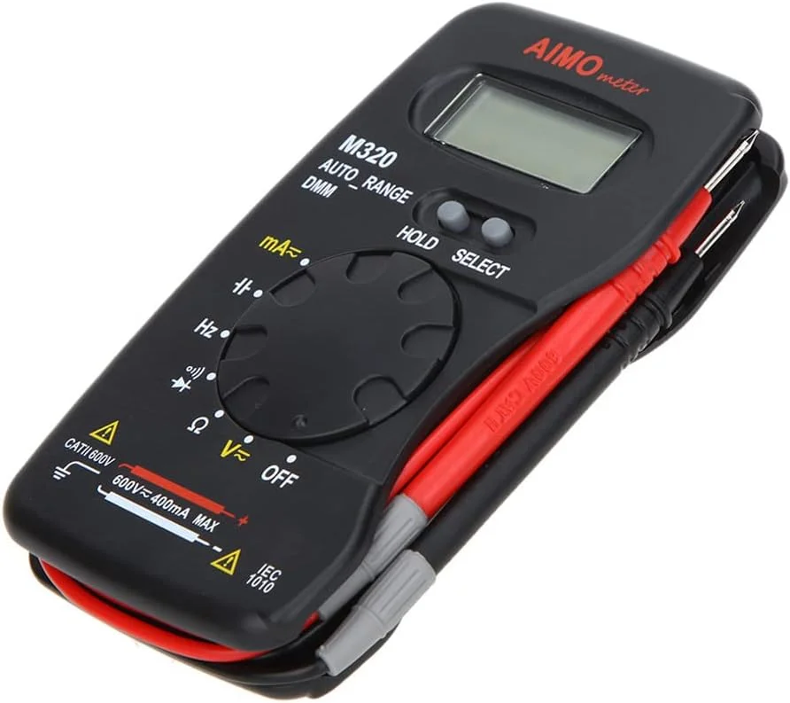 مولتی متر دیجیتال UNI-T مدل M320، مولتی متر دیجیتال جیبی دستی با صفحه نمایش LCD، اندازه گیری فرکانس و ظرفیت خازنی، قابلیت Data Hold و Auto Range مولتی متر دیجیتال UNI-T مدل M320، مولتی متر دیجیتال جیبی دستی با صفحه نمایش LCD، اندازه گیری فرکانس و ظرفیت خازنی، قابلیت Data Hold و Auto Range
