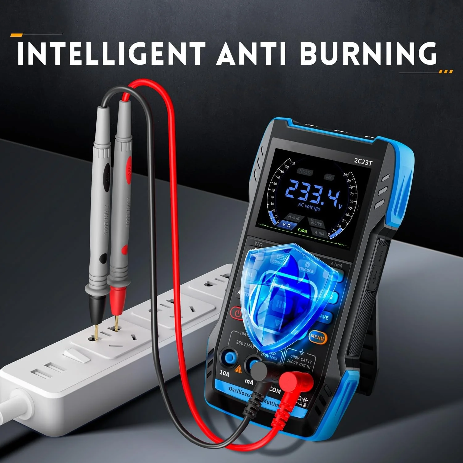 اسیلوسکوپ مولتی متر دستی 3 در 1 LBOYLOVE® مدل 2C23T، ژنراتور DDS دیجیتال، 2 کانال، پهنای باند 10 مگاهرتز، نرخ نمونه برداری 50 مگا نمونه در ثانیه، 10000 شمارش، برای تست ولتاژ، جریان، خازن، مقاومت، دیود اسیلوسکوپ مولتی متر دستی 3 در 1 LBOYLOVE® مدل 2C23T، ژنراتور DDS دیجیتال، 2 کانال، پهنای باند 10 مگاهرتز، نرخ نمونه برداری 50 مگا نمونه در ثانیه، 10000 شمارش، برای تست ولتاژ، جریان، خازن، مقاومت، دیود