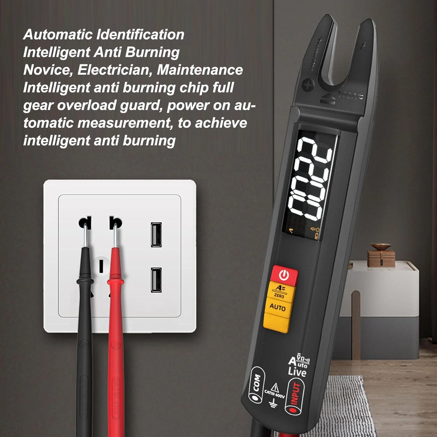 آمپرمتر کلمپی دیجیتال Luqeeg، آمپرمتر کلمپی 3 در 1 هوشمند U شکل، تستر آمپر الکتریکی با دقت بالا، قلم الکتریکی، آمپرمتر کلمپی جریان AC DC، تستر ولتاژ اهم برای برقکاران آمپرمتر کلمپی دیجیتال Luqeeg، آمپرمتر کلمپی 3 در 1 هوشمند U شکل، تستر آمپر الکتریکی با دقت بالا، قلم الکتریکی، آمپرمتر کلمپی جریان AC DC، تستر ولتاژ اهم برای برقکاران