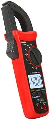 آمپرمتر کلمپی دیجیتال یونی تی مدل UT201+، تستر جریان AC/DC، مولتی متر کلمپی، تستر مقاومت و فرکانس
