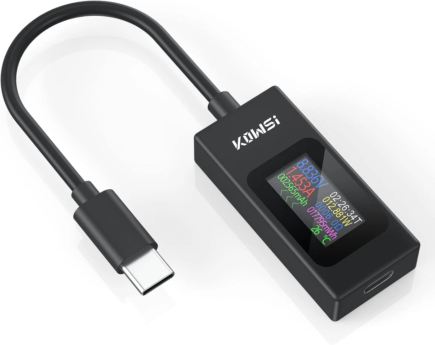 تستر USB C یوژوک، پاور متر 4-30 ولت 0-6.5 آمپر، مولتی متر دیجیتال، تستر ولتاژ و جریان Type C، ظرفیت سنج نیرو، آمپرمتر و ولت متر زمان کارکرد، آشکارساز شارژر کابل USB (نسخه کلاسیک) تستر USB C یوژوک، پاور متر 4-30 ولت 0-6.5 آمپر، مولتی متر دیجیتال، تستر ولتاژ و جریان Type C، ظرفیت سنج نیرو، آمپرمتر و ولت متر زمان کارکرد، آشکارساز شارژر کابل USB (نسخه کلاسیک)