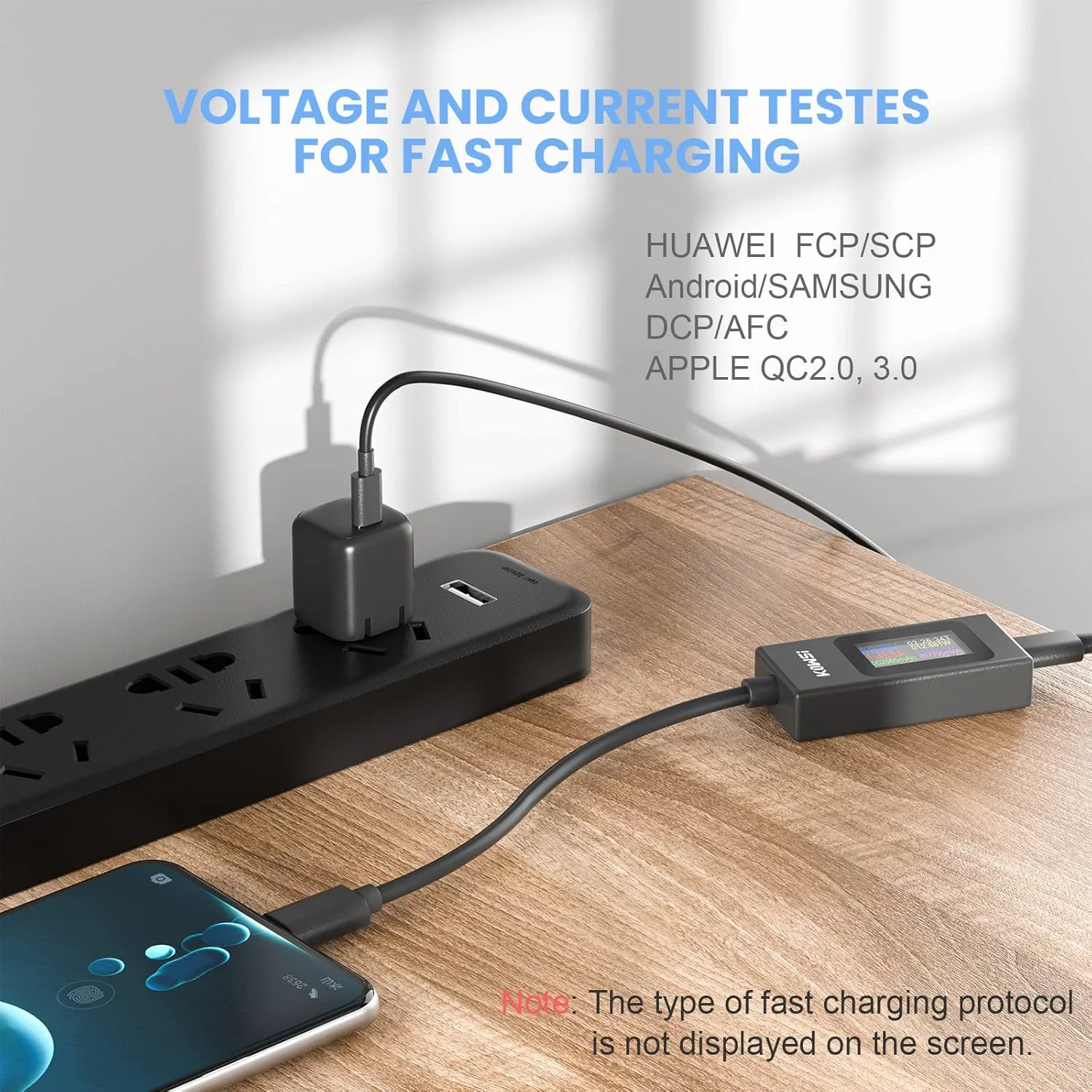 تستر USB C یوژوک، پاور متر 4-30 ولت 0-6.5 آمپر، مولتی متر دیجیتال، تستر ولتاژ و جریان Type C، ظرفیت سنج نیرو، آمپرمتر و ولت متر زمان کارکرد، آشکارساز شارژر کابل USB (نسخه کلاسیک)