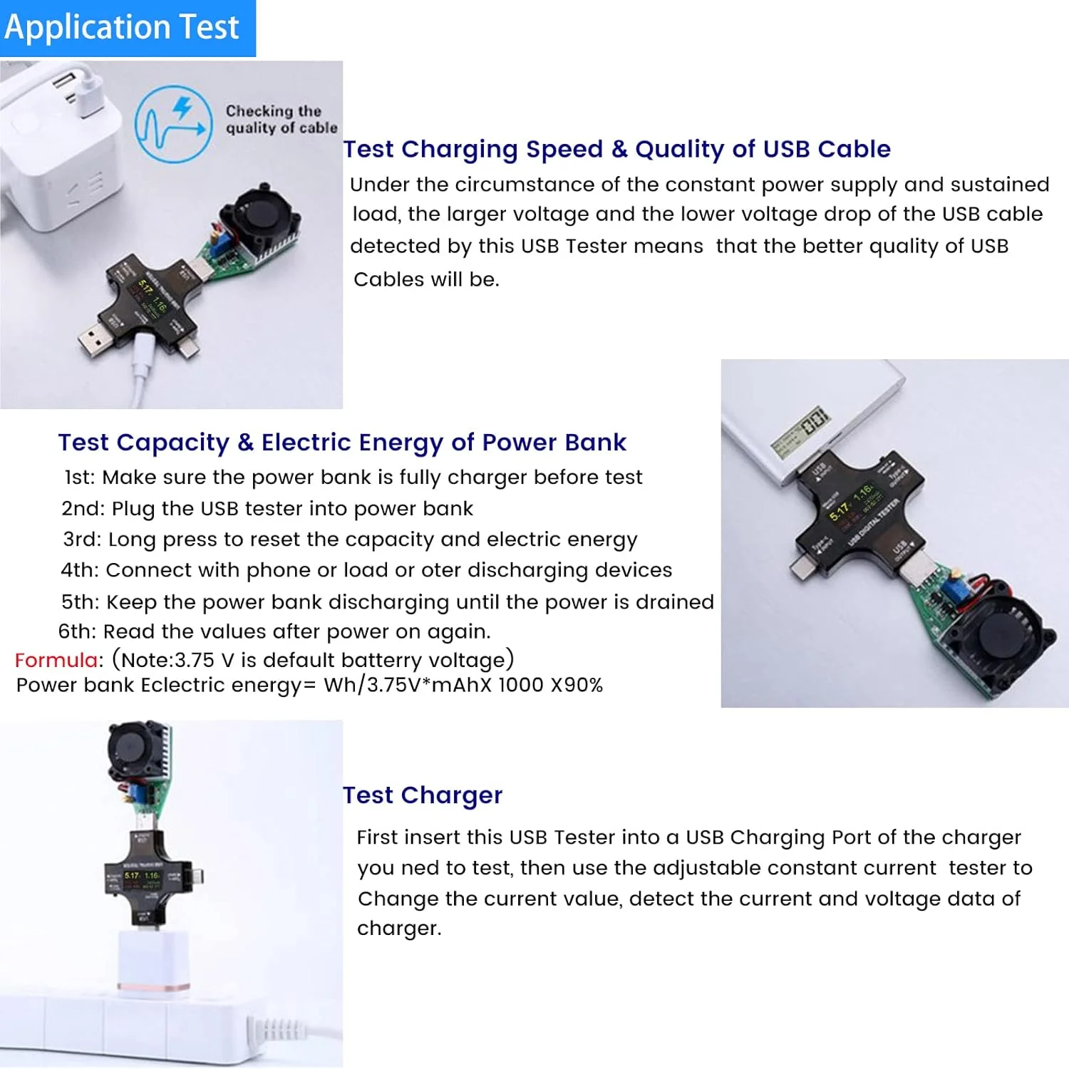 تستر USB نوع C دو در یک Eversame، مولتی متر دیجیتال LCD با صفحه نمایش رنگی، ولت متر جریان ولتاژ USB C، آمپرمتر، آشکارساز کابل USB، نشانگر شارژر DC3.6-30V/0-5.1A