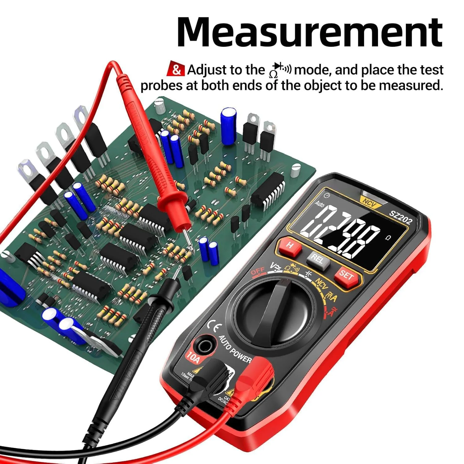 تستر مولتی متر دیجیتال، ابزار اندازه گیری ولتاژ پریز برق، ابزار اندازه گیری خازن الکتریکی همه کاره برای متخصصان، علاقه مندان و مبتدیان