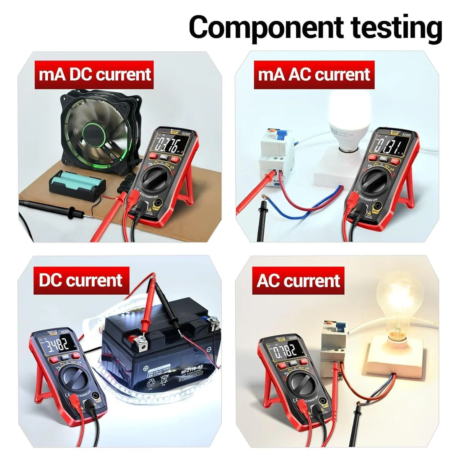 تستر مولتی متر دیجیتال، ابزار اندازه گیری ولتاژ پریز برق، ابزار اندازه گیری خازن الکتریکی همه کاره برای متخصصان، علاقه مندان و مبتدیان