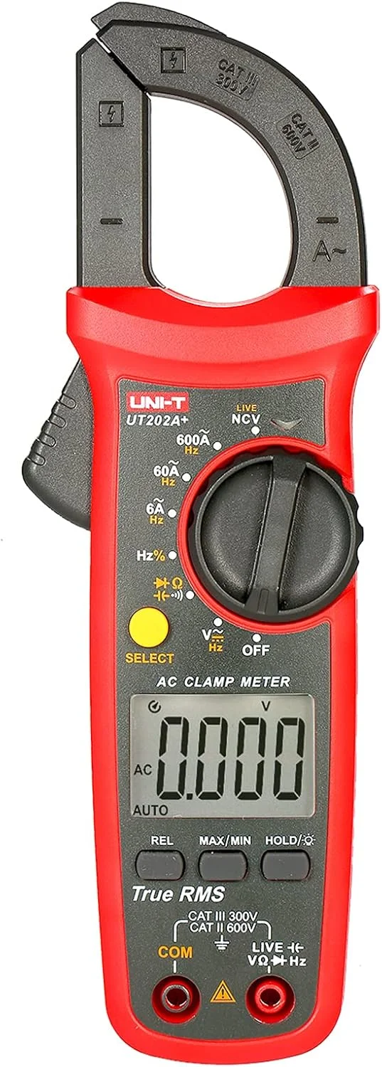 آمپرمتر کلمپی دیجیتال 6000 رقمی True RMS مدل UNI-T UT202A+، مولتی متر کلمپی، آمپرمتر، ولت متر، تست NCV، تستر جهانی، تستر کلمپی جریان AC، اندازه گیری مقدار نسبی، ظرفیت خازنی، فرکانس آمپرمتر کلمپی دیجیتال 6000 رقمی True RMS مدل UNI-T UT202A+، مولتی متر کلمپی، آمپرمتر، ولت متر، تست NCV، تستر جهانی، تستر کلمپی جریان AC، اندازه گیری مقدار نسبی، ظرفیت خازنی، فرکانس