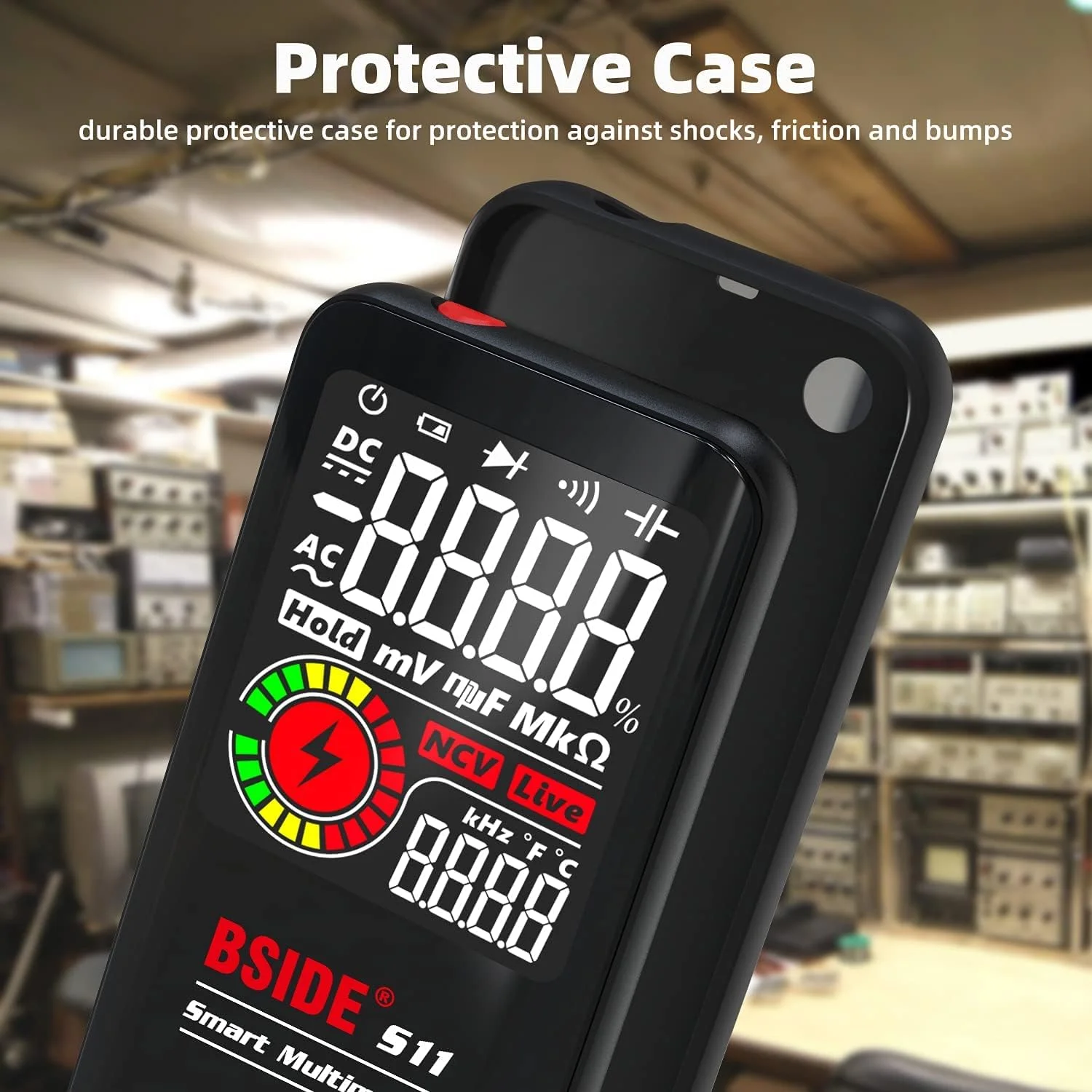 مولتی متر دیجیتال شارژی NALACAL با 9999 شمارنده، اهم متر LCD رنگی با نمایش 3 نتیجه، تستر ولتاژ با محدوده خودکار، اهم متر خازن اهم هرتز دیود سیکل وظیفه تستر ولتاژ