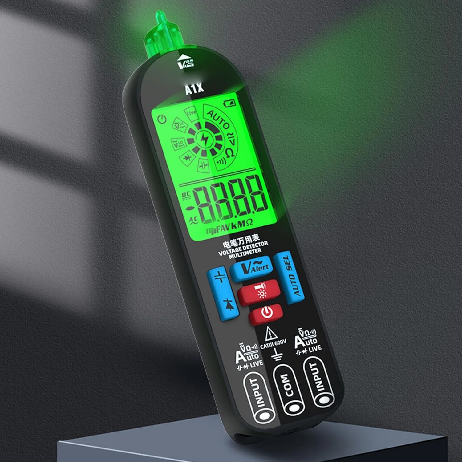 مولتی متر با صفحه نمایش بزرگ و انتخاب محدوده خودکار، مولتی متر دیجیتال با نمایشگر دیجیتال با 1 شمارش، اندازه گیری جریان با نور پس زمینه برای خازن و دیود