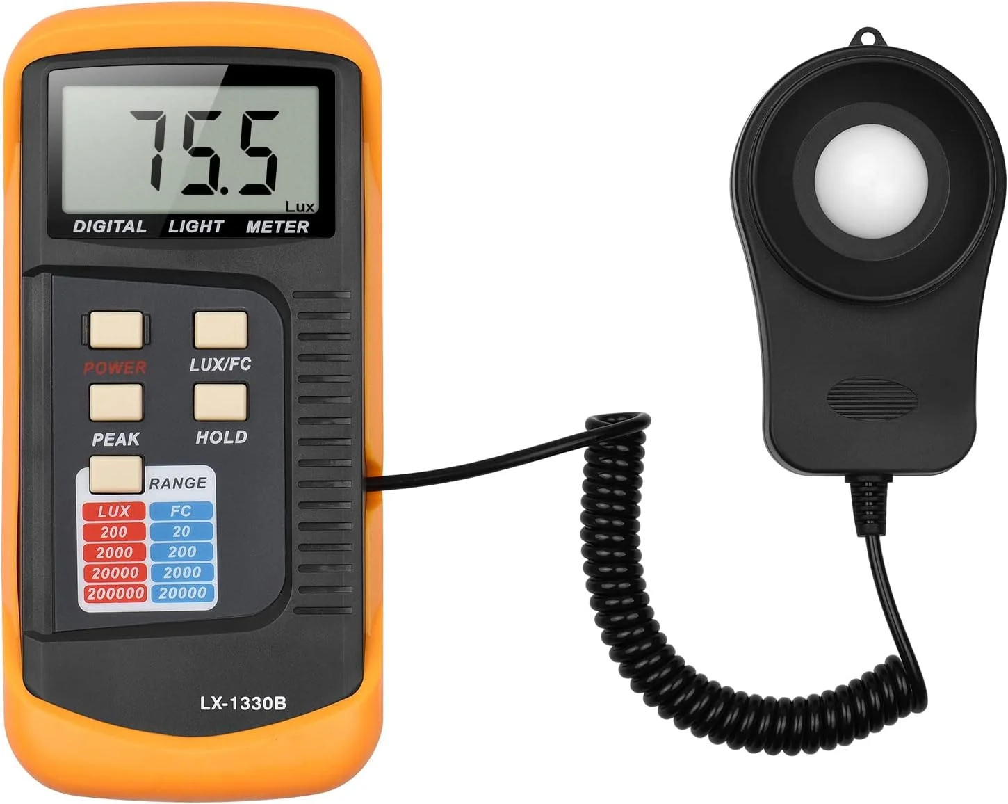 نورسنج دیجیتال OUNA با محدوده دستی 200 تا 200,000 لوکس، نورسنج ال سی دی قابل حمل، تستر شدت نور با قابلیت اندازه گیری پیک برای کارخانه ها، آزمایشگاه ها و صنایع نورسنج دیجیتال OUNA با محدوده دستی 200 تا 200,000 لوکس، نورسنج ال سی دی قابل حمل، تستر شدت نور با قابلیت اندازه گیری پیک برای کارخانه ها، آزمایشگاه ها و صنایع