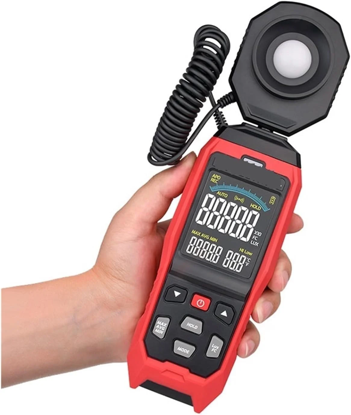 نورسنج، نورسنج دیجیتال عکاسی لوکس متر با پروب جداشدنی، روشنایی سنج 200000 لوکس/Fc، تستر محیطی نورسنج، نورسنج دیجیتال عکاسی لوکس متر با پروب جداشدنی، روشنایی سنج 200000 لوکس/Fc، تستر محیطی