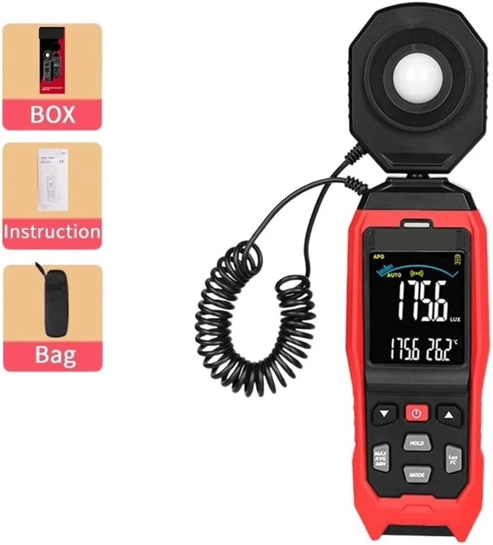 نورسنج، نورسنج دیجیتال عکاسی لوکس متر با پروب جداشدنی، روشنایی سنج لوکس/Fc، تستر محیطی (632A) نورسنج، نورسنج دیجیتال عکاسی لوکس متر با پروب جداشدنی، روشنایی سنج لوکس/Fc، تستر محیطی (632A)