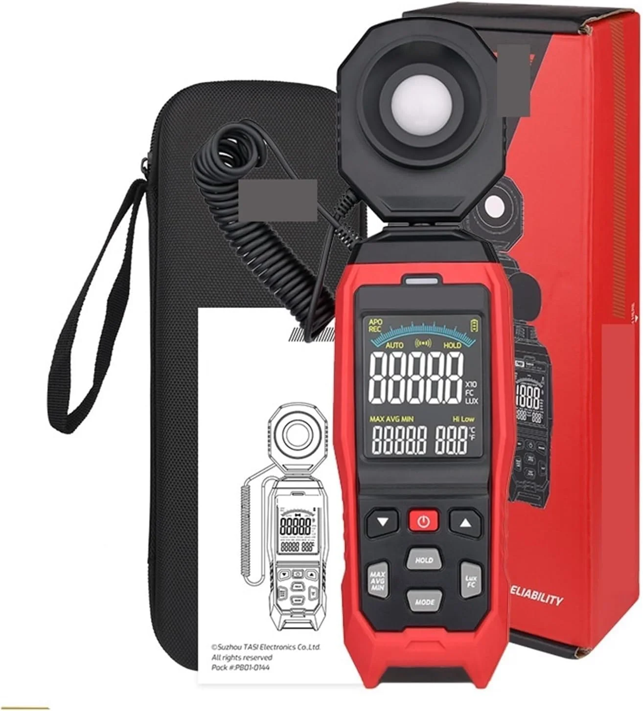 نورسنج، نورسنج دیجیتال عکاسی لوکس متر با پروب جداشدنی، روشنایی سنج 200000 لوکس/Fc، تستر محیطی نورسنج، نورسنج دیجیتال عکاسی لوکس متر با پروب جداشدنی، روشنایی سنج 200000 لوکس/Fc، تستر محیطی