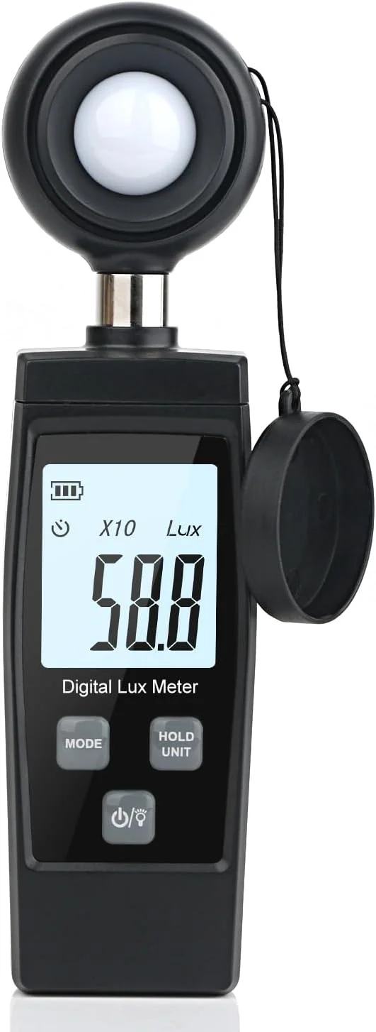 نورسنج دستی برای اندازه گیری شدت نور محیط، فوتومتر دیجیتال با محدوده اندازه گیری تا 200,000 لوکس، سنسور نور با قابلیت ثبت حداکثر و حداقل مقدار، مناسب برای گیاهان و ال ای دی، برند YUNNSTORE نورسنج دستی برای اندازه گیری شدت نور محیط، فوتومتر دیجیتال با محدوده اندازه گیری تا 200,000 لوکس، سنسور نور با قابلیت ثبت حداکثر و حداقل مقدار، مناسب برای گیاهان و ال ای دی، برند YUNNSTORE