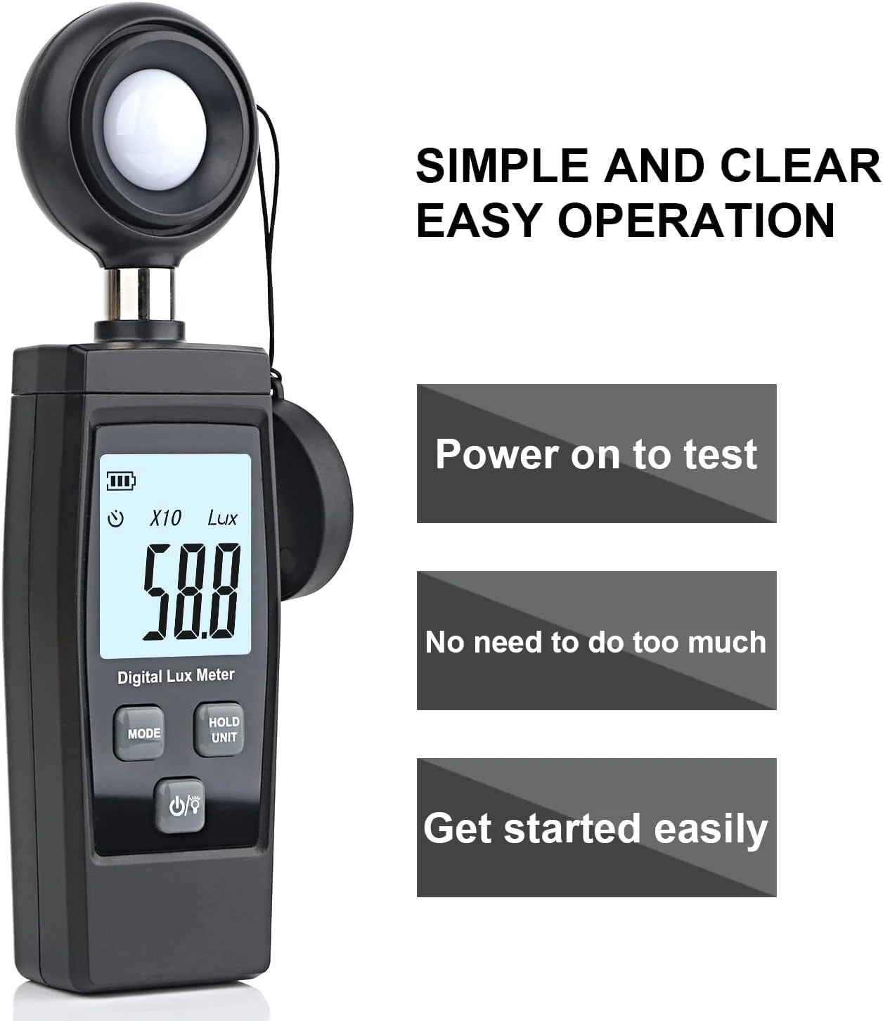 نورسنج دستی برای اندازه گیری شدت نور محیط، فوتومتر دیجیتال با محدوده اندازه گیری تا 200,000 لوکس، سنسور نور با قابلیت ثبت حداکثر و حداقل مقدار، مناسب برای گیاهان و ال ای دی، برند YUNNSTORE نورسنج دستی برای اندازه گیری شدت نور محیط، فوتومتر دیجیتال با محدوده اندازه گیری تا 200,000 لوکس، سنسور نور با قابلیت ثبت حداکثر و حداقل مقدار، مناسب برای گیاهان و ال ای دی، برند YUNNSTORE