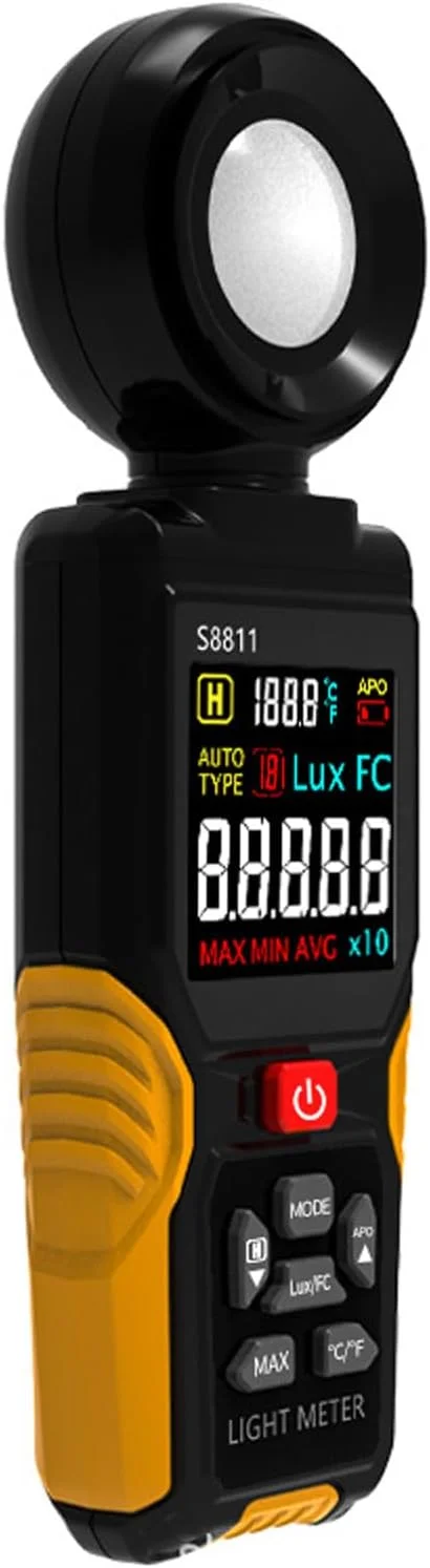 نورسنج حرفه ای با دقت بالا، ابزار اندازه گیری روشنایی با صفحه نمایش LCD، نورسنج دیجیتال با دقت بالا