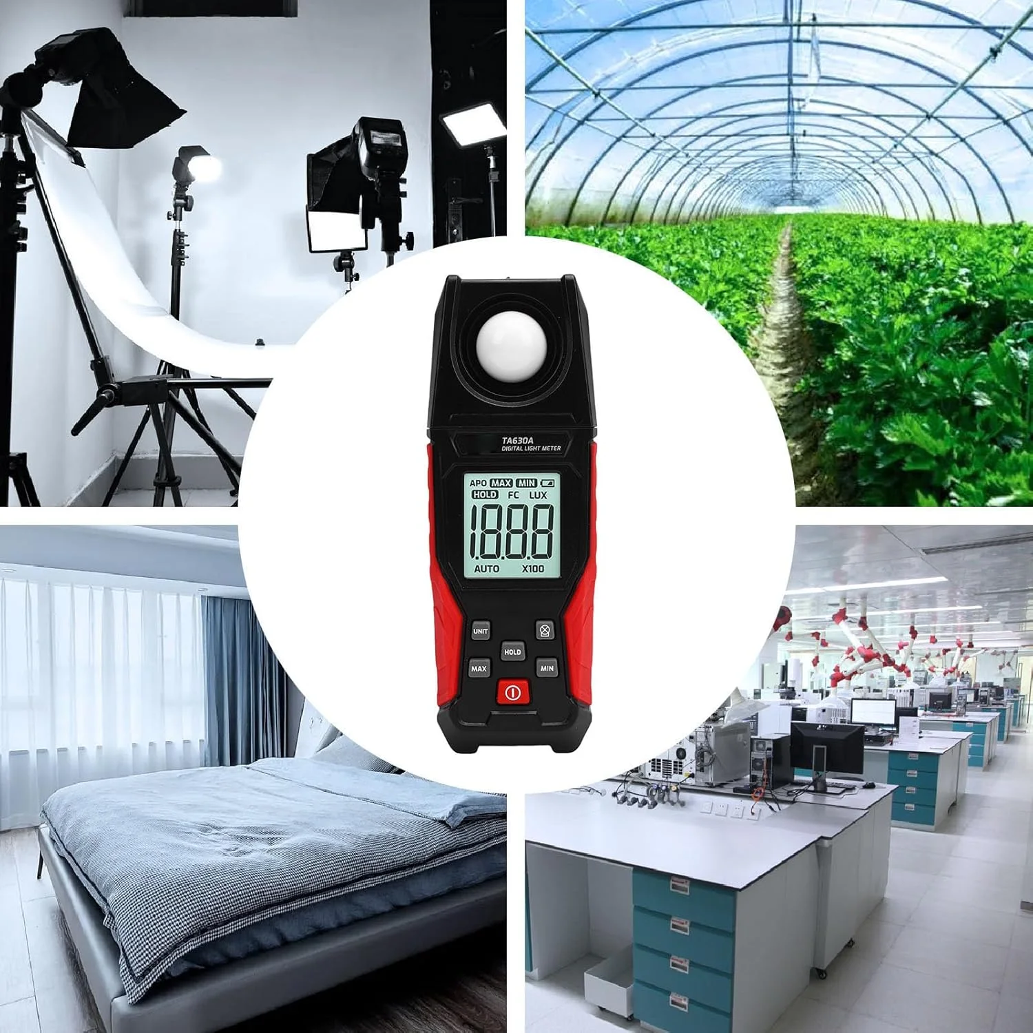 نورسنج دیجیتال، نمایشگر نورسنج با قابلیت نگهداری داده و خاموش شدن خودکار برای عکاسی داخلی و خارجی، گیاهان، چراغ های LED نورسنج دیجیتال، نمایشگر نورسنج با قابلیت نگهداری داده و خاموش شدن خودکار برای عکاسی داخلی و خارجی، گیاهان، چراغ های LED