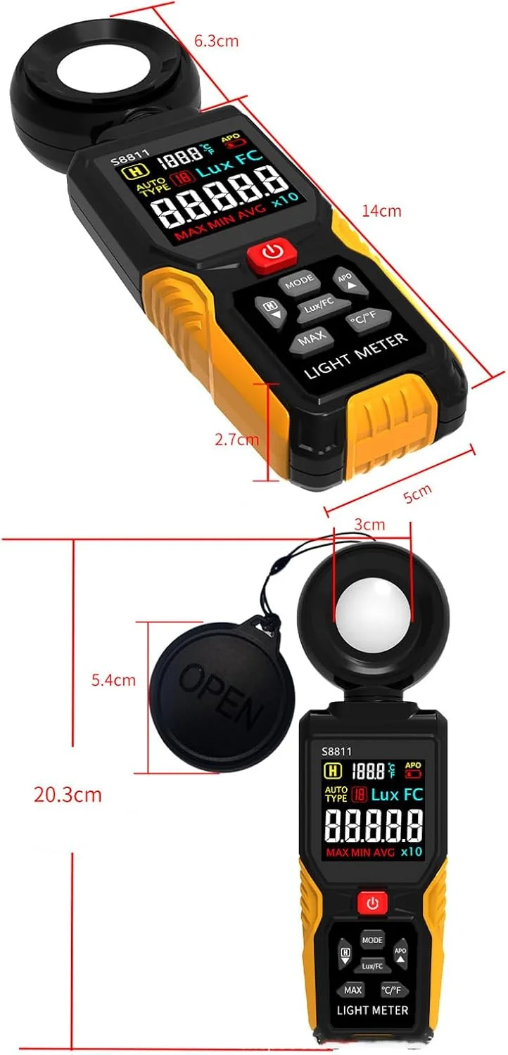 نورسنج دیجیتال پیشرفته برای تجزیه و تحلیل نور محیط کار با حافظه داخلی و ساخت ABS مناسب برای تست نور در محیط داخلی و خارجی نورسنج دیجیتال پیشرفته برای تجزیه و تحلیل نور محیط کار با حافظه داخلی و ساخت ABS مناسب برای تست نور در محیط داخلی و خارجی