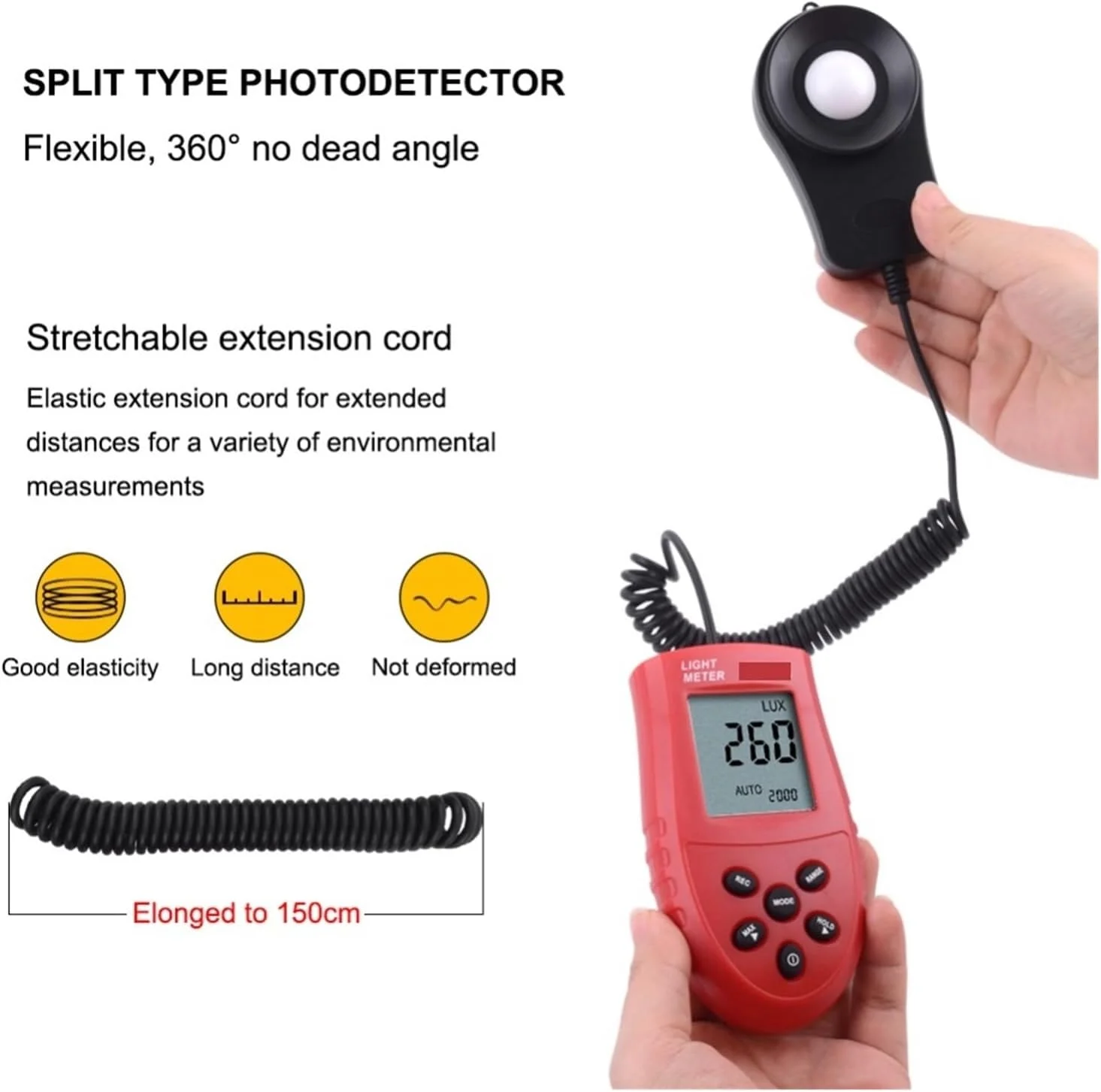 نورسنج دیجیتال 200,000 لوکس، نورسنج لوکس/FC، لومینومتر، فوتومتر، نورسنج 3 محدوده نورسنج دیجیتال 200,000 لوکس، نورسنج لوکس/FC، لومینومتر، فوتومتر، نورسنج 3 محدوده