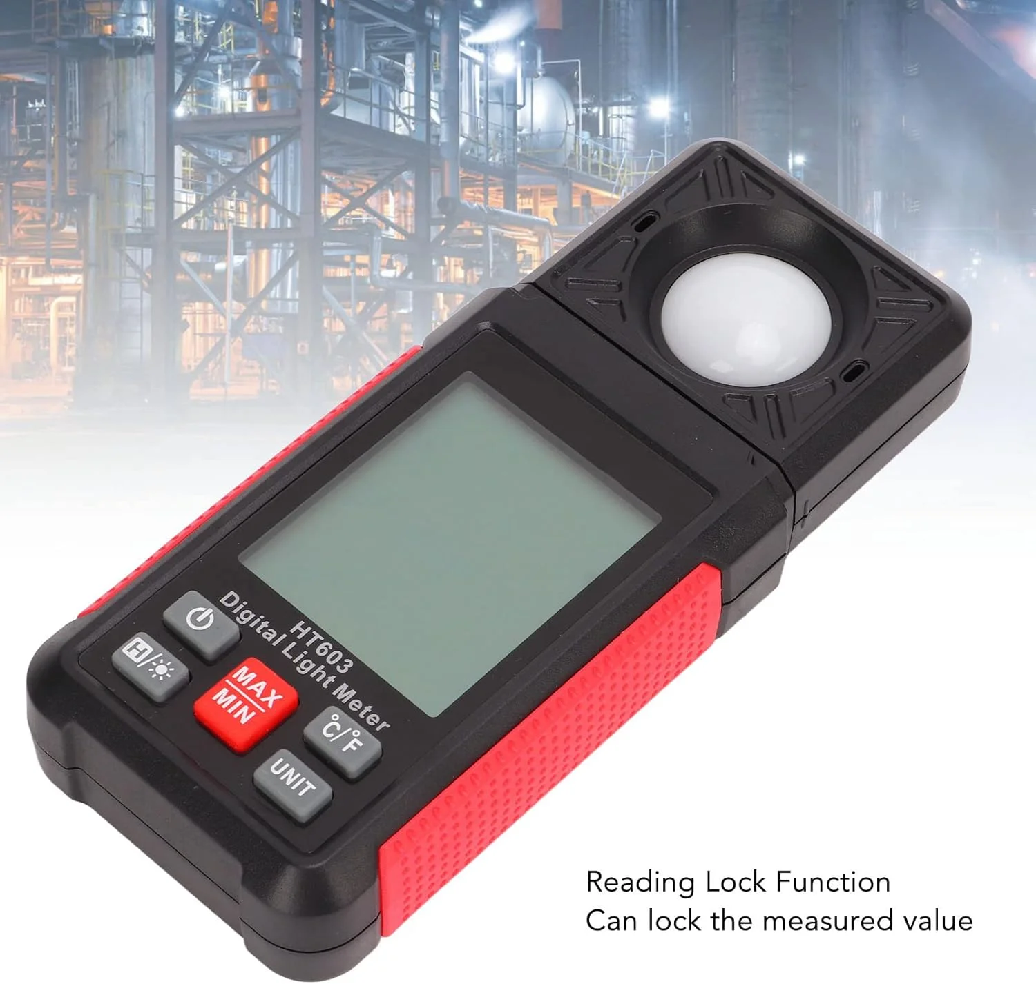 نورسنج دیجیتال HT603، لوکس متر حرفه ای با محدوده 200,000 LX، ردیابی مقدار پیک، واحدهای FC/LUX - نورسنج قابل حمل برای عکاسی، فیلم سازی، فضای داخلی نورسنج دیجیتال HT603، لوکس متر حرفه ای با محدوده 200,000 LX، ردیابی مقدار پیک، واحدهای FC/LUX - نورسنج قابل حمل برای عکاسی، فیلم سازی، فضای داخلی