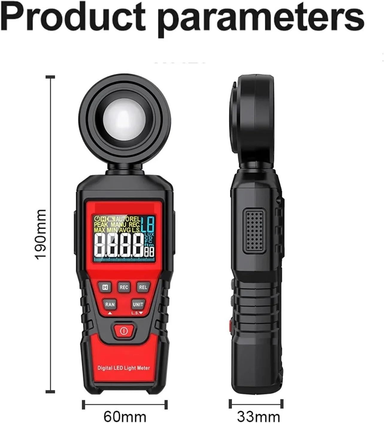 نورسنج دیجیتال 100000 لوکس، نورسنج حرفه ای لوکس متر، تست FC، روشنایی سنج LED با دقت بالا (620L)