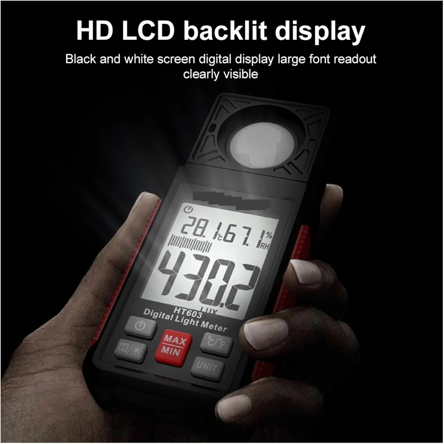 نورسنج، لوکس متر دیجیتال 200000 لوکس FC، تستر نورسنج با رطوبت محیط و دماسنج نورسنج، لوکس متر دیجیتال 200000 لوکس FC، تستر نورسنج با رطوبت محیط و دماسنج