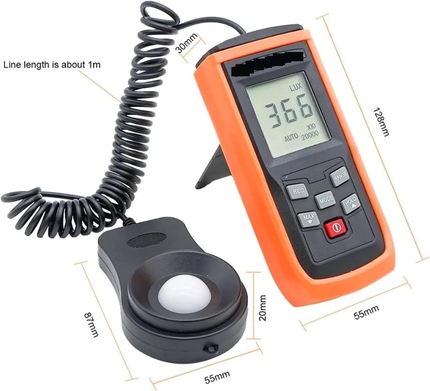 نورسنج دیجیتال، نورسنج دستی LCD عکاسی لومینومتر حداکثر حداقل 0-200000 LUX فوتومتر تستر روشنایی نورسنج دیجیتال، نورسنج دستی LCD عکاسی لومینومتر حداکثر حداقل 0-200000 LUX فوتومتر تستر روشنایی