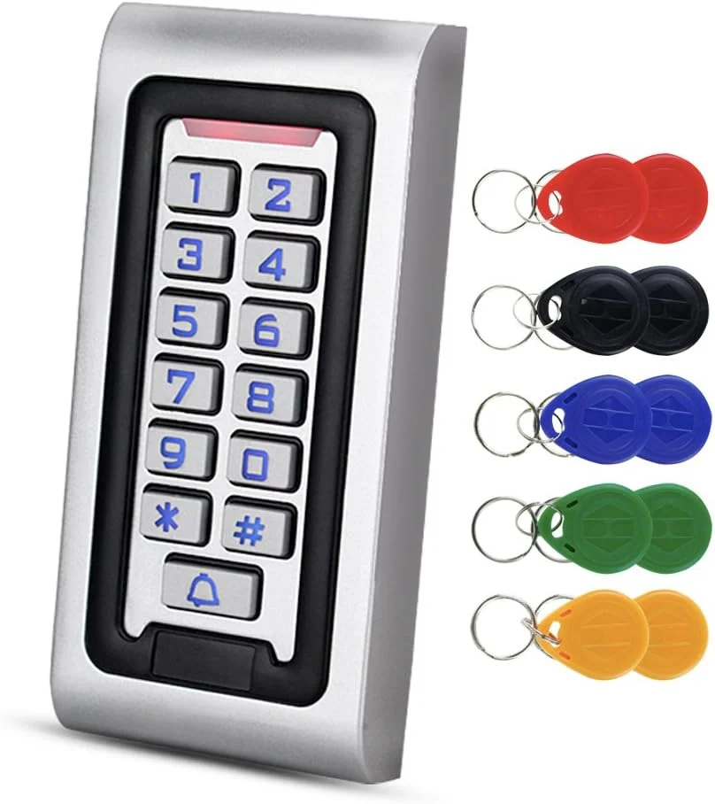 صفحه کلید کنترل دسترسی NN99 IP68 ضد آب صفحه کلید کنترلر دسترسی RFID کارت خوان EM 125KHz به همراه 10 عدد جاسوئیچی